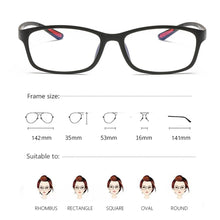 Load image into Gallery viewer, GANGSHA Square Computer Glasses Frame Unisex Retro Eyeglass Frame Anti Blue Light Optical Myopia Prescription Eyewear 13017