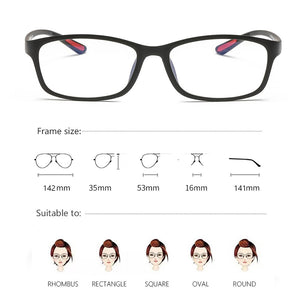 GANGSHA Square Computer Glasses Frame Unisex Retro Eyeglass Frame Anti Blue Light Optical Myopia Prescription Eyewear 13017