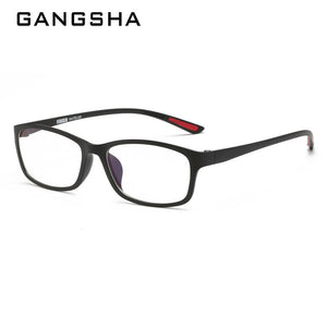 GANGSHA Square Computer Glasses Frame Unisex Retro Eyeglass Frame Anti Blue Light Optical Myopia Prescription Eyewear 13017