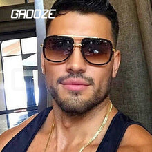 Load image into Gallery viewer, GAOOZE  Square Sunglasses Male Brand Design Square Sunglasses Men&#39;s Anti-glare Glasses Hip Hop Blue Glasses LXD395