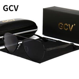 GCV 2023 Trend Quality Titanium Alloy Men's Sunglasses Polarized Sun Glasses Women Pilot Mirror Eyewear Oculos De Sol