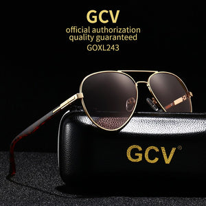 GCV 2023 Trend Quality Titanium Alloy Men's Sunglasses Polarized Sun Glasses Women Pilot Mirror Eyewear Oculos De Sol
