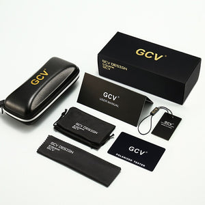 GCV 2023 Trend Quality Titanium Alloy Men's Sunglasses Polarized Sun Glasses Women Pilot Mirror Eyewear Oculos De Sol