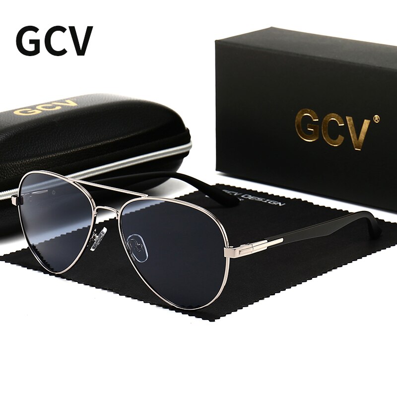 GCV 2023 Trend Quality Titanium Alloy Men's Sunglasses Polarized Sun Glasses Women Pilot Mirror Eyewear Oculos De Sol