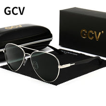 Load image into Gallery viewer, GCV 2023 Trend Quality Titanium Alloy Men&#39;s Sunglasses Polarized Sun Glasses Women Pilot Mirror Eyewear Oculos De Sol