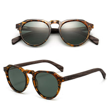Load image into Gallery viewer, GCV Brand Advanced Walnut Wood Hawksbill Leopard Grain Frames Sunglasses Men Women Female Polarized  Delicate Wood UV400
