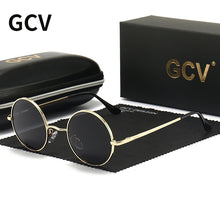 Load image into Gallery viewer, GCV Brand Copper Alloy Steampunk Round Polarized Sunglasses Vintage Men Women Male Female Sun Glasses Classic UV400 Metal Frame