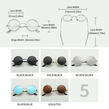 Load image into Gallery viewer, GCV Brand Copper Alloy Steampunk Round Polarized Sunglasses Vintage Men Women Male Female Sun Glasses Classic UV400 Metal Frame