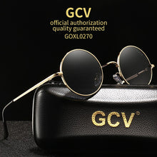 Load image into Gallery viewer, GCV Brand Copper Alloy Steampunk Round Polarized Sunglasses Vintage Men Women Male Female Sun Glasses Classic UV400 Metal Frame