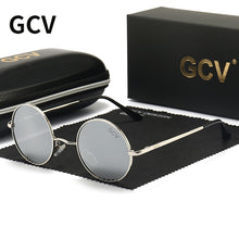 Load image into Gallery viewer, GCV Brand Copper Alloy Steampunk Round Polarized Sunglasses Vintage Men Women Male Female Sun Glasses Classic UV400 Metal Frame