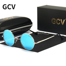 Load image into Gallery viewer, GCV Brand Copper Alloy Steampunk Round Polarized Sunglasses Vintage Men Women Male Female Sun Glasses Classic UV400 Metal Frame