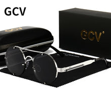 Load image into Gallery viewer, GCV  Gothic Steampunk Sunglasses Polarized Men Women Brand Designer Vintage Round Metal Frame Sun Glasses