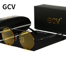 Load image into Gallery viewer, GCV  Gothic Steampunk Sunglasses Polarized Men Women Brand Designer Vintage Round Metal Frame Sun Glasses