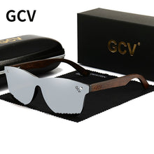 Carica l'immagine nel visualizzatore di Gallery, GCV Natural Wooden Pochromic Sunglasses Men Polarized  Sun Glasses Original Wood Oculos De Sol Masculino