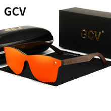 Carica l'immagine nel visualizzatore di Gallery, GCV Natural Wooden Pochromic Sunglasses Men Polarized  Sun Glasses Original Wood Oculos De Sol Masculino