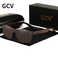 Carica l'immagine nel visualizzatore di Gallery, GCV Natural Wooden Pochromic Sunglasses Men Polarized  Sun Glasses Original Wood Oculos De Sol Masculino