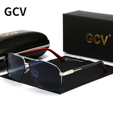 GCV  Classic Vintage Retro Caravan  Pilot Sunglasses Metal Frame Men Women Female Polarized  Driving Outdoor Fishing Gradient