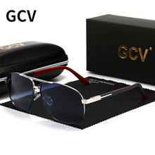 Load image into Gallery viewer, GCV  Classic Vintage Retro Caravan  Pilot Sunglasses Metal Frame Men Women Female Polarized  Driving Outdoor Fishing Gradient