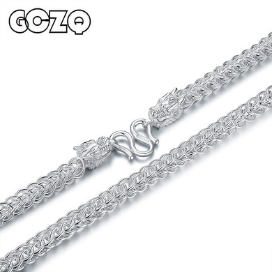 999 standard 100% pure silver necklace man Necklace faucet Sterling Silver Necklace man jewelry punk style high quality