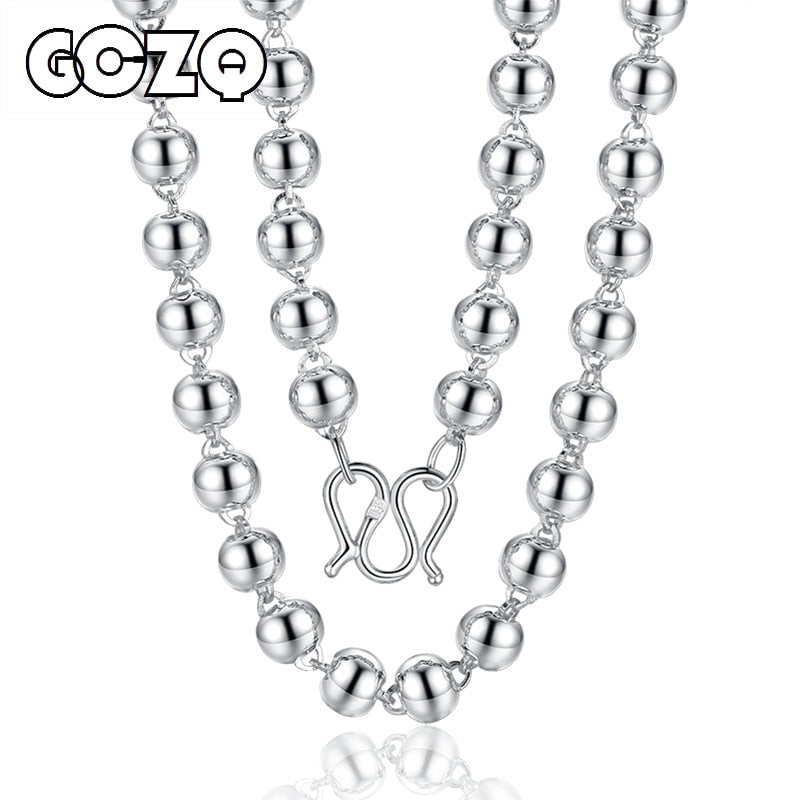 Men Necklace Sterling Silver Necklace 990 silver bosses in the chain of Buddha pearl chain men