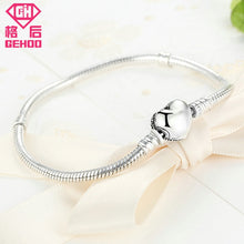 Carica l'immagine nel visualizzatore di Gallery, 2018 Fresh Bracelet Heart Pendant Design Bangles Charm Bracelts 925 Sterling Silver Women Jewelry Gift Wristband Pulseira