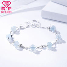 Load image into Gallery viewer, 2018 New 925 Sterling Silver Charm Chains Simple Strawberry Crystal Bracelets Nice Jewelry Gift for Woman Girl Pulseira