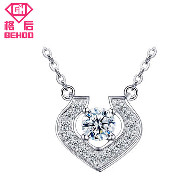 925 Sterling Silver Pendant Necklace Heart Shape Design Women Romantic Fine Bijoux Zircon Collier Nice Gift For Women Girl