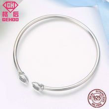Carica l'immagine nel visualizzatore di Gallery, Lucky Beads 100% 925 Sterling Silver Charm Bracelets &amp; Bangles Open Design Nice Jewelry Gifts For Women Blessing Wristband