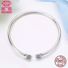 Carica l'immagine nel visualizzatore di Gallery, Lucky Beads 100% 925 Sterling Silver Charm Bracelets &amp; Bangles Open Design Nice Jewelry Gifts For Women Blessing Wristband