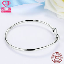 Carica l'immagine nel visualizzatore di Gallery, Lucky Beads 100% 925 Sterling Silver Charm Bracelets &amp; Bangles Open Design Nice Jewelry Gifts For Women Blessing Wristband