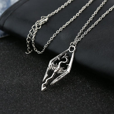 Collana con ciondolo drago dinosauro Skyrim Elder Scrolls Ciondoli drago Collana vintage per gioielli uomo/donna 