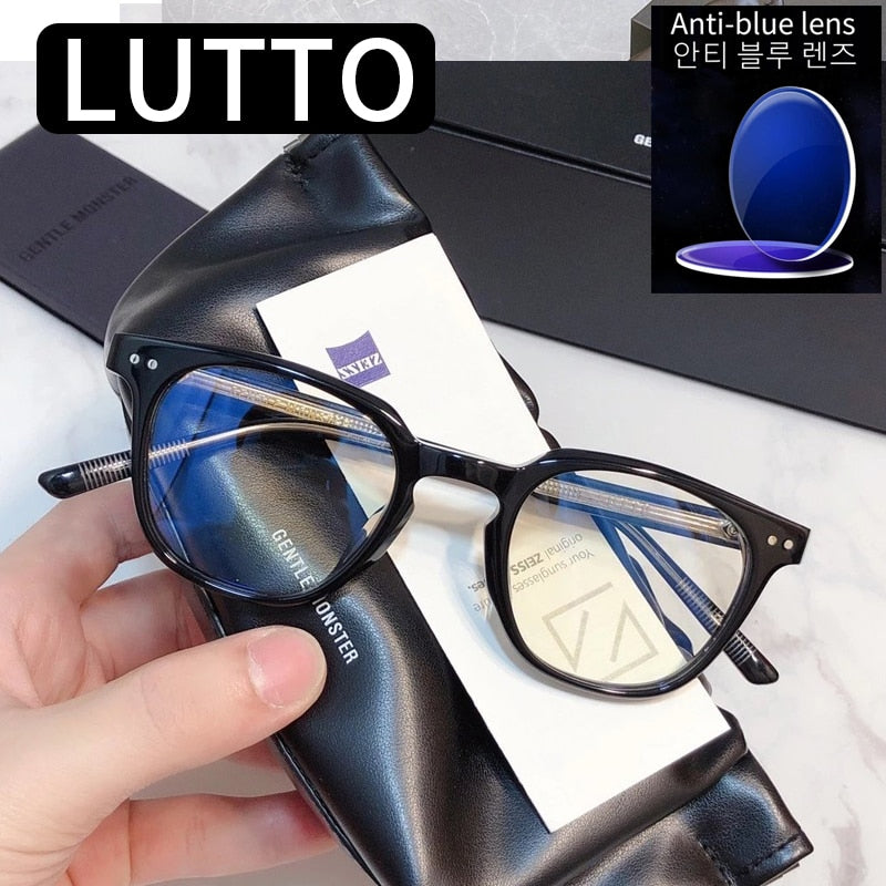 GENTLE MONSTER Glasses Frame Women Blue Light Blocking Prescription Designer Myopia LUTTO Clear Eyeglasses GM For Men