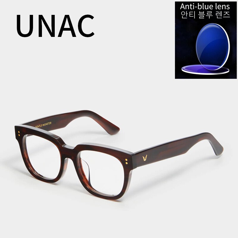 GENTLE MONSTER Glasses Frame Women Blue Light Blocking Prescription Designer Myopia UNA C Acetate Eyeglasses GM For Men