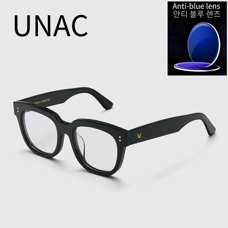 GENTLE MONSTER Glasses Frame Women Blue Light Blocking Prescription Designer Myopia UNA C Acetate Eyeglasses GM For Men