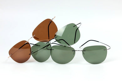 GENUINE Brand B Titanium Ultra light Rimless brown sunglasses Polarized NV Driving mens Sunglasses designer SPORT sun glasses
