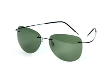 Load image into Gallery viewer, GENUINE Brand B Titanium Ultra light Rimless brown sunglasses Polarized NV Driving mens Sunglasses designer SPORT sun glasses