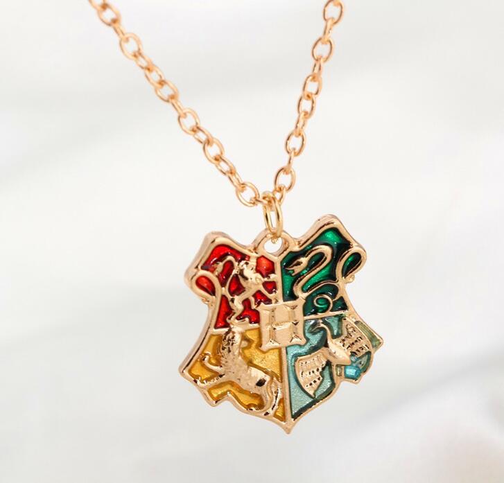 Hot salling Fashion jewelry Harry Magic Scho Badge Potter Necklace movie jewelry