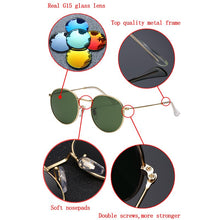 Load image into Gallery viewer, GLASS Lens UV 400 Small MEN WOMEN Sunglasses Gothic Steampunk Sunglasses Mens Womens Retro Small Vintage Round Eyewear Shades