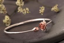 Carica l'immagine nel visualizzatore di Gallery, New 925 Sterling Silver Rose Flower Adjustable Argent Bracelets &amp; Bangles Gift For Female Fine Jewelry Bizuteria GB0039