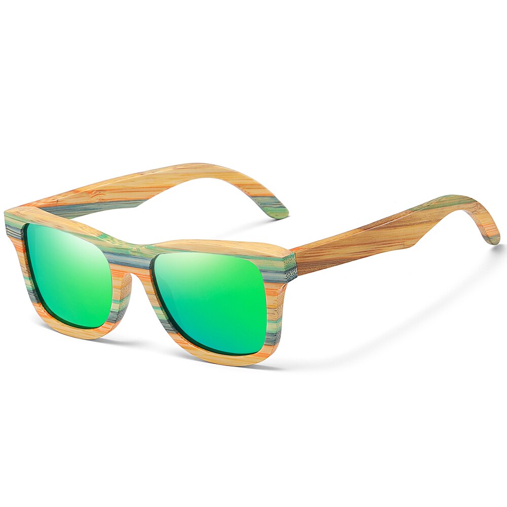 GM Skateboard Wood Bamboo Sunglasses Polarized for Women Mens Brand Designer Wooden Sun Glasses UV400