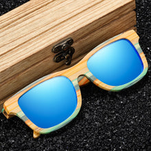 Load image into Gallery viewer, GM Skateboard Wood Bamboo Sunglasses Polarized for Women Mens Brand Designer Wooden Sun Glasses UV400