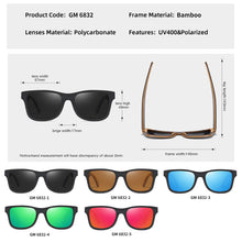 Load image into Gallery viewer, GM  Sunglasses Men Women Polarized Mirror UV400 Sun Glasses Full Frame Wood Shades Goggles Classic Handmade
