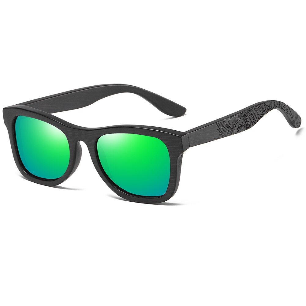 GM Handmade Brand Wooden Polarized Sunglasses Women Men Design Driving Wooden Mirrored Shades in Round Wood Box S1610B