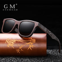 Load image into Gallery viewer, GM Handmade Natural Brown Wooden Sunglasses Women Men Brand Design Vintage Glasses Polarized Lens  1610BN