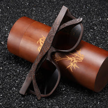 Load image into Gallery viewer, GM Handmade Natural Brown Wooden Sunglasses Women Men Brand Design Vintage Glasses Polarized Lens  1610BN