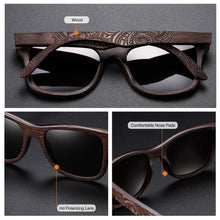 Load image into Gallery viewer, GM Handmade Natural Brown Wooden Sunglasses Women Men Brand Design Vintage Glasses Polarized Lens  1610BN