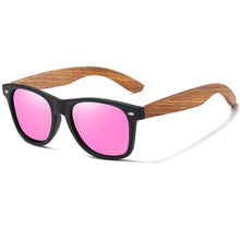Load image into Gallery viewer, GM Mens Vintage Wooden Bamboo Sunglasses Polarized Mirrored Coating Womens Zebra Wood Sun Glasses gafas de sol hombre