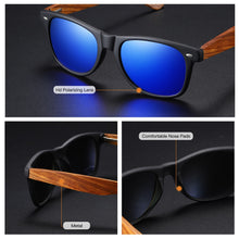 Load image into Gallery viewer, GM Mens Vintage Wooden Bamboo Sunglasses Polarized Mirrored Coating Womens Zebra Wood Sun Glasses gafas de sol hombre