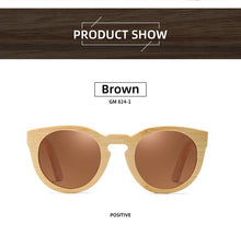 Load image into Gallery viewer, GM Natural Bamboo Sunglasses Women Polarized UV400 Brand Designer Classic Sun glasses Men Vintage Wooden Sunglasses S824