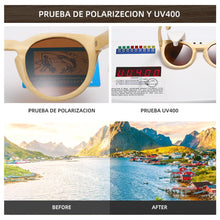 Load image into Gallery viewer, GM Natural Bamboo Sunglasses Women Polarized UV400 Brand Designer Classic Sun glasses Men Vintage Wooden Sunglasses S824